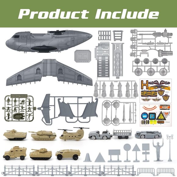 NEW! Military Airplane Toy Set, Army Toys Fighter Jet Playset - Picture 3 of 6